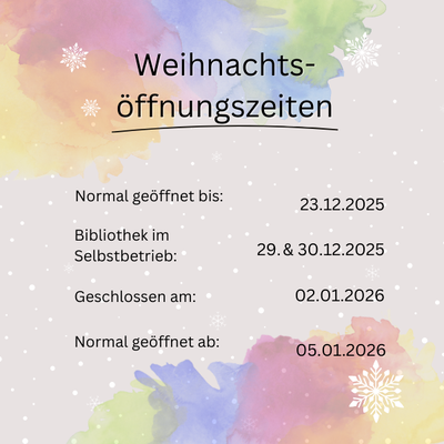 Auflistung der Öffnungszeiten - Bibliothek Zeven Auflistung der Öffnungszeiten